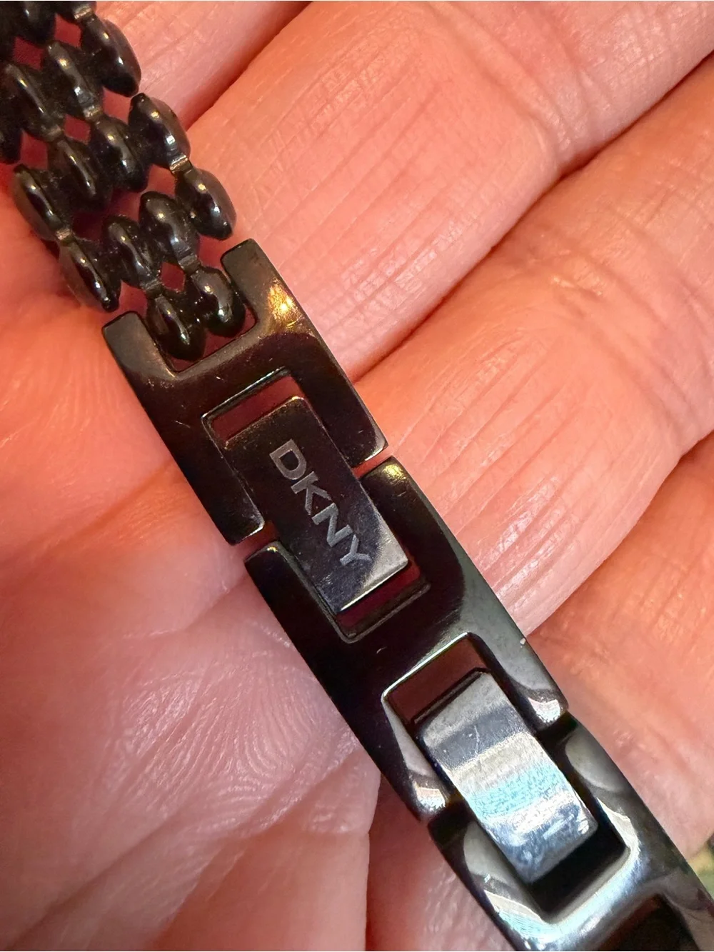Sleek Black Thin DNKY Watch